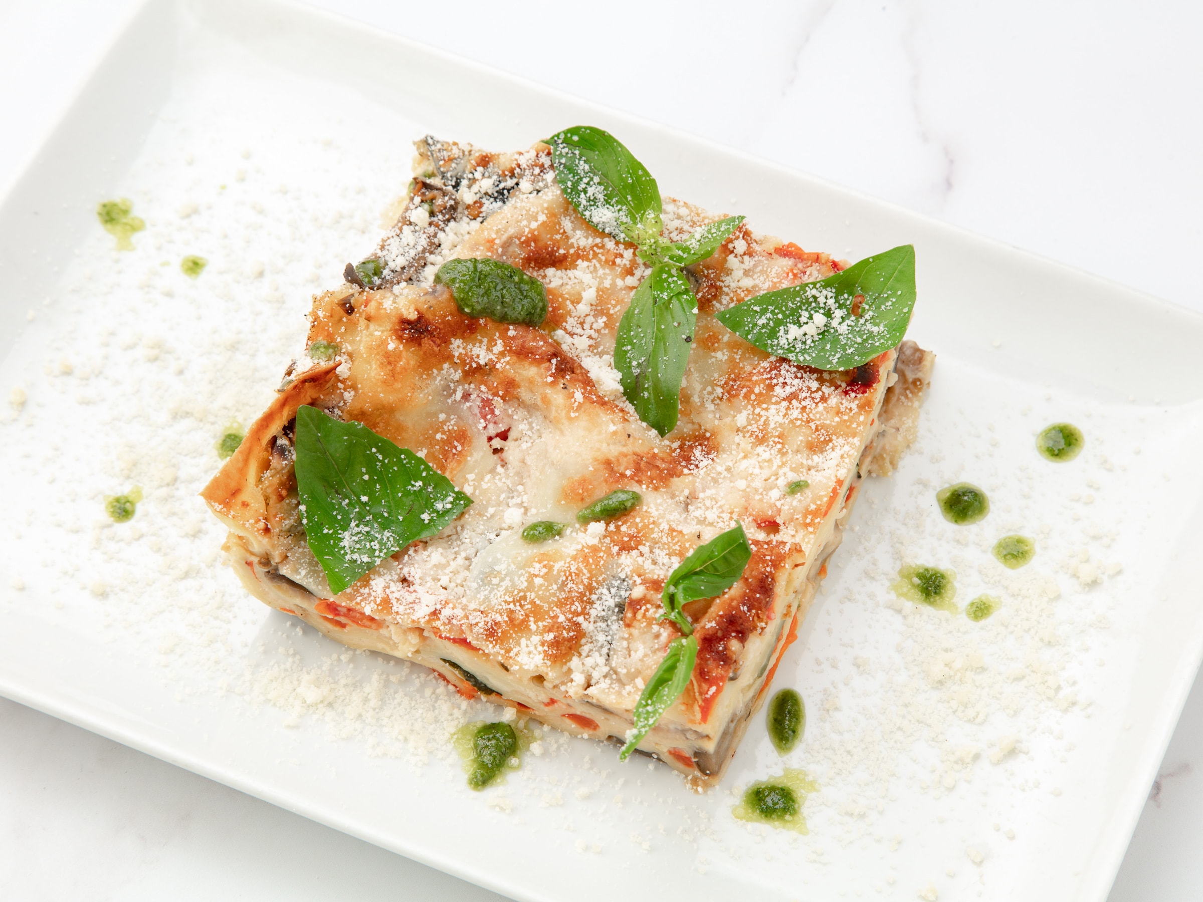 gratinée pour végétarien avec lasagnes